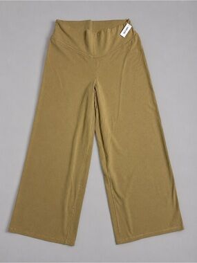 Old Navy Active Wide Leg Pants XL Beige Extra High Rise Go-Dry StretchYoga Pants